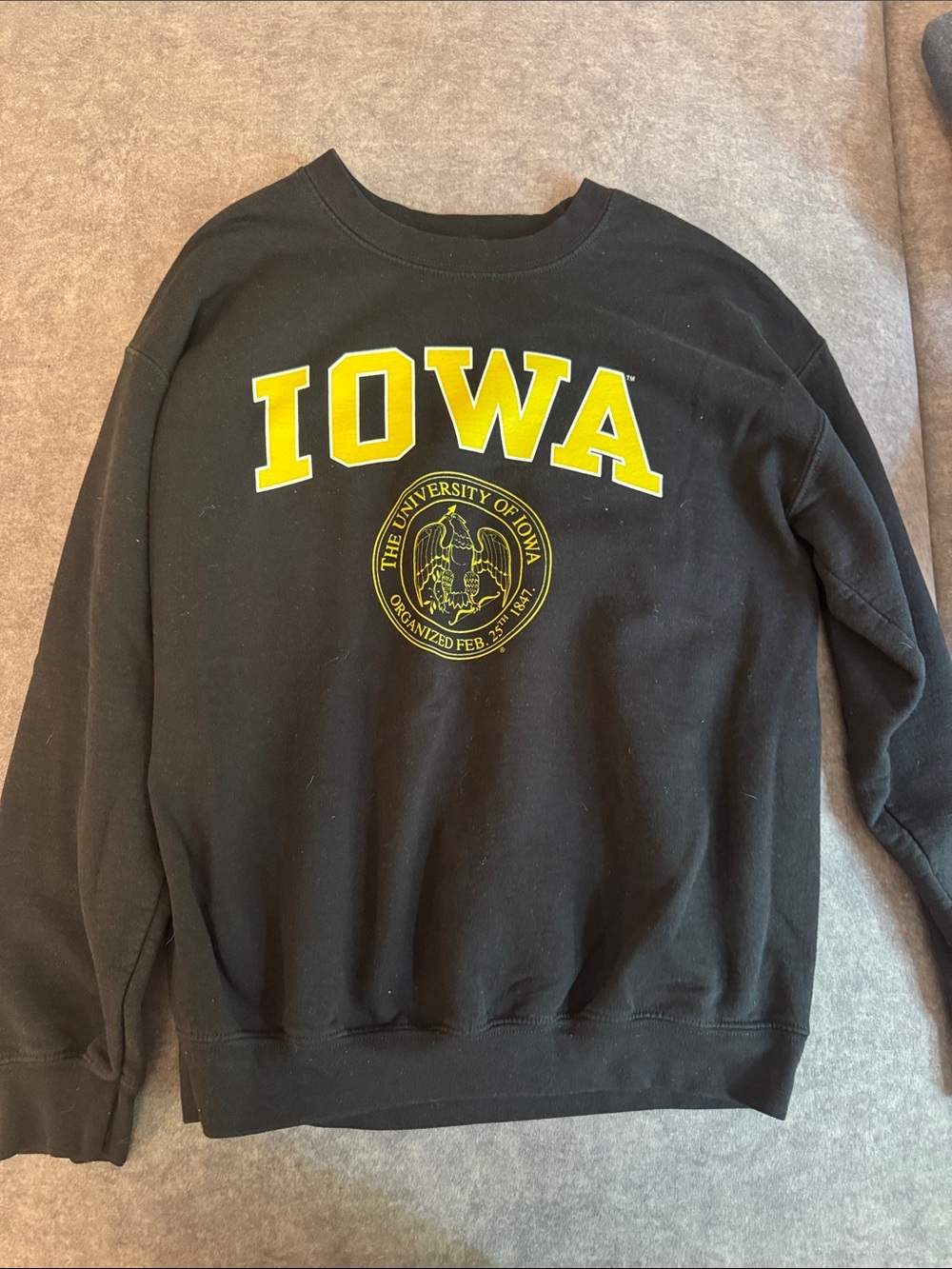 Iowa Black Crewneck